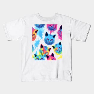 Tie Dye Cat Kids T-Shirt